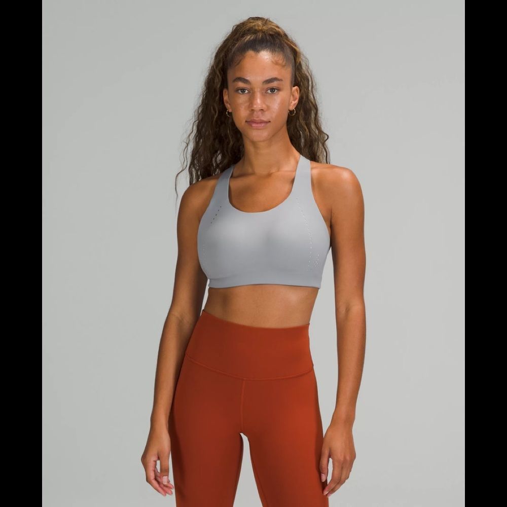 NWT Lululemon air support high support bra color gray